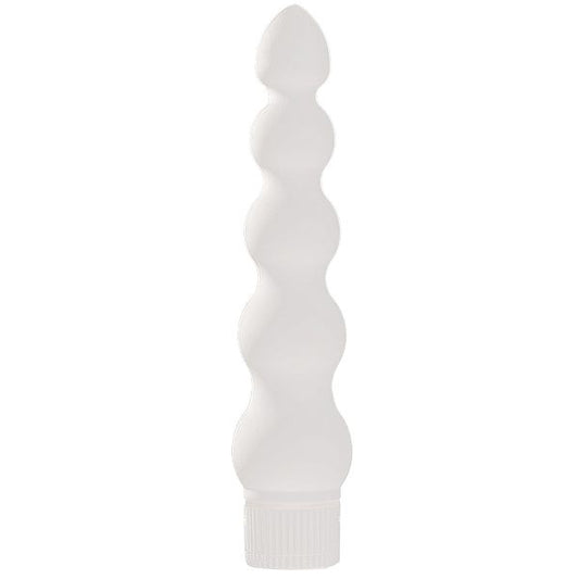 White Nights 7 Inch Ribbed Anal Vibrator